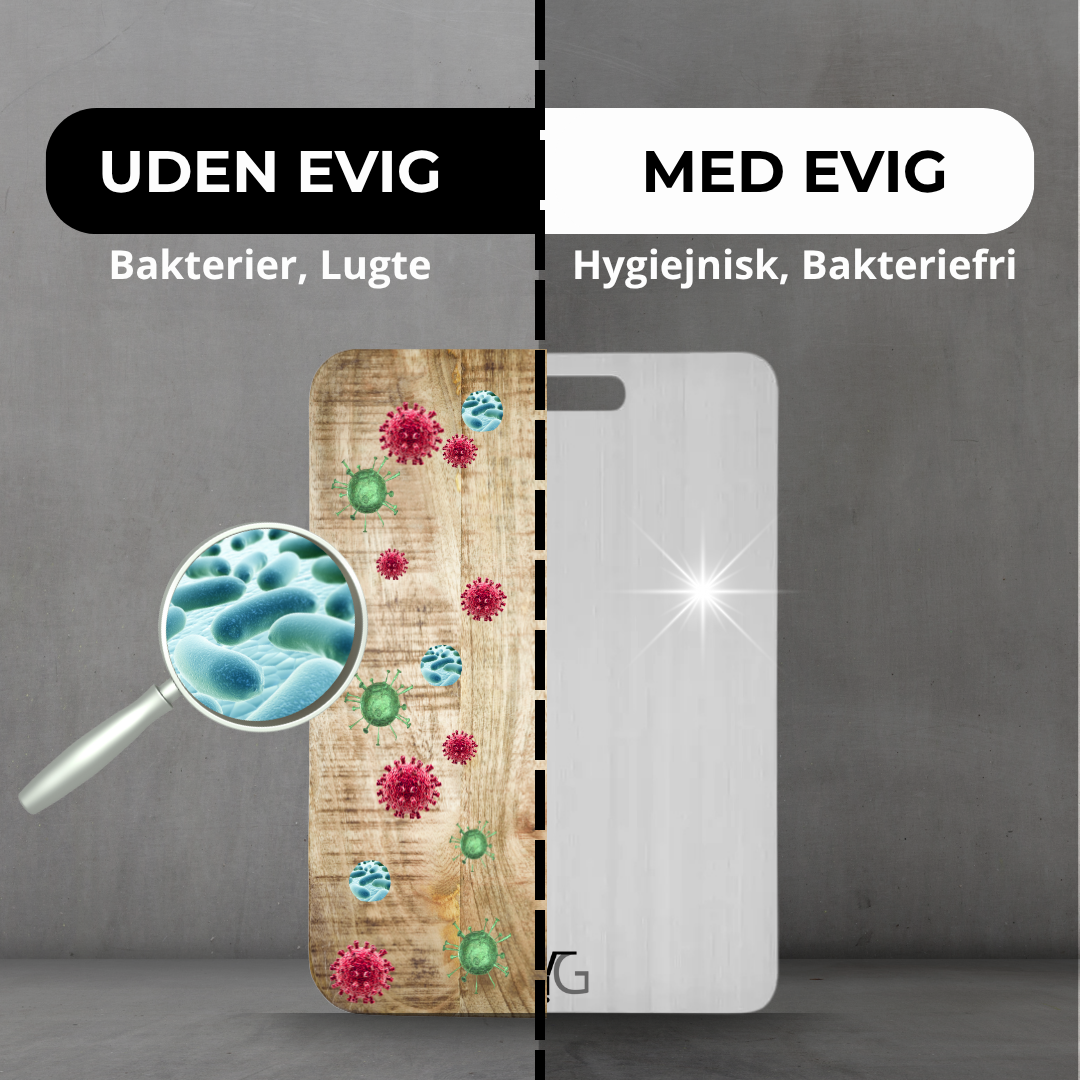 EVIG™,Skærebræt i 100 % ren titanium: Ikke mere mikroplast, bakterier eller sløve knive