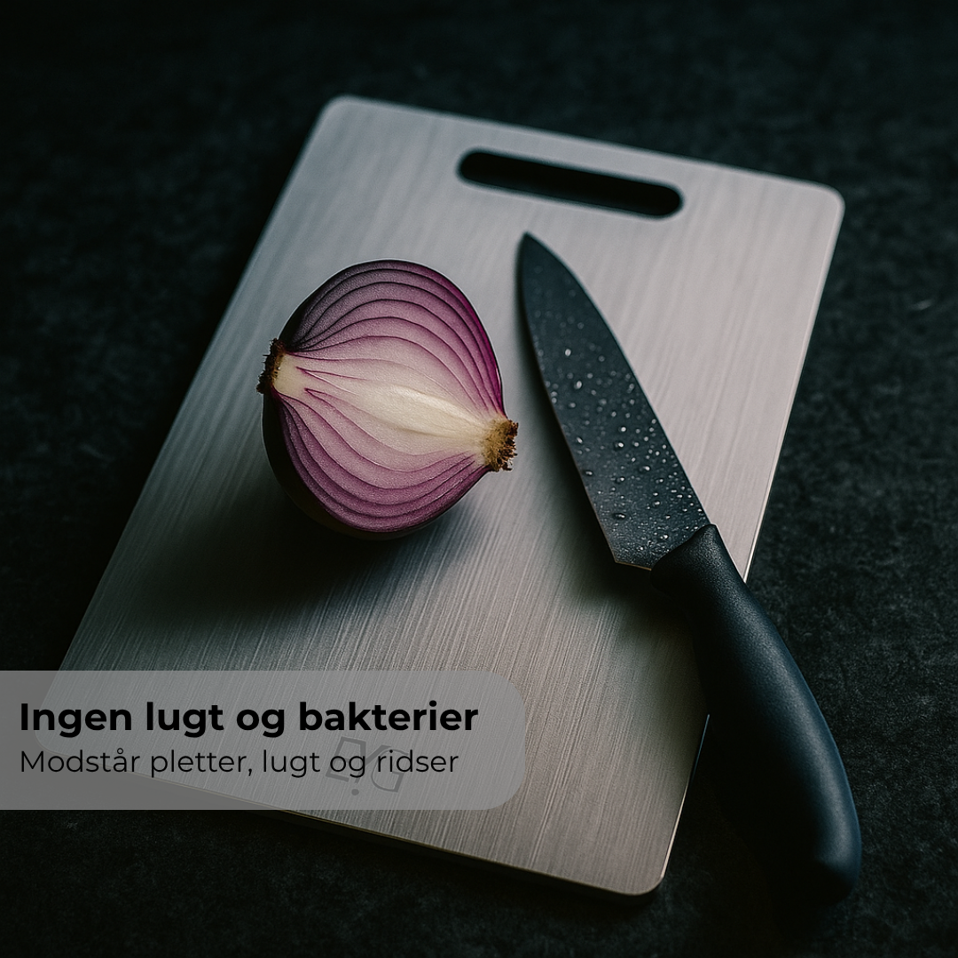 EVIG™,Skærebræt i 100 % ren titanium: Ikke mere mikroplast, bakterier eller sløve knive